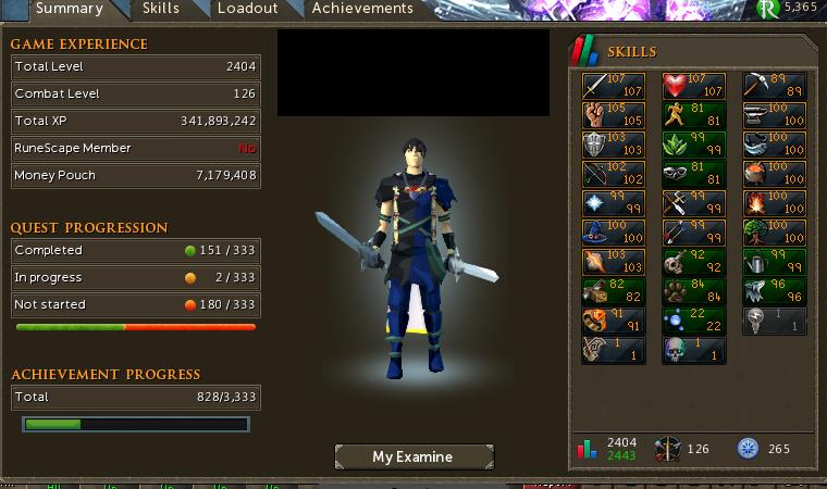 Summary 10 Legendary Runescape Account